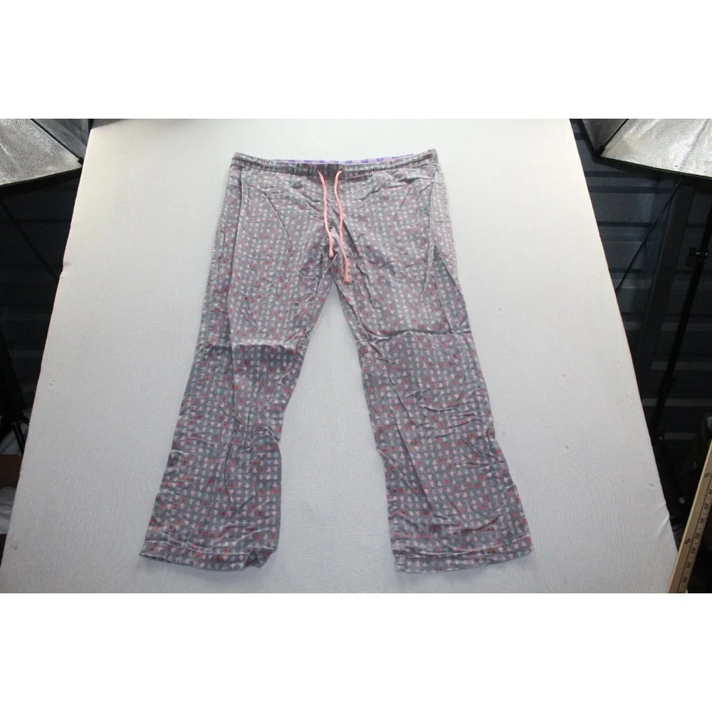 Xhilaration Pajama Pants Women Large Gray Good Christmas Tree Plaid Drawstring